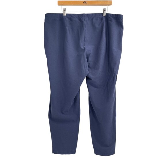Eileen Fisher Blue Pull On Lounge Pants Womens Plus Size 2X Elastic Waist Casual - Picture 3 of 8